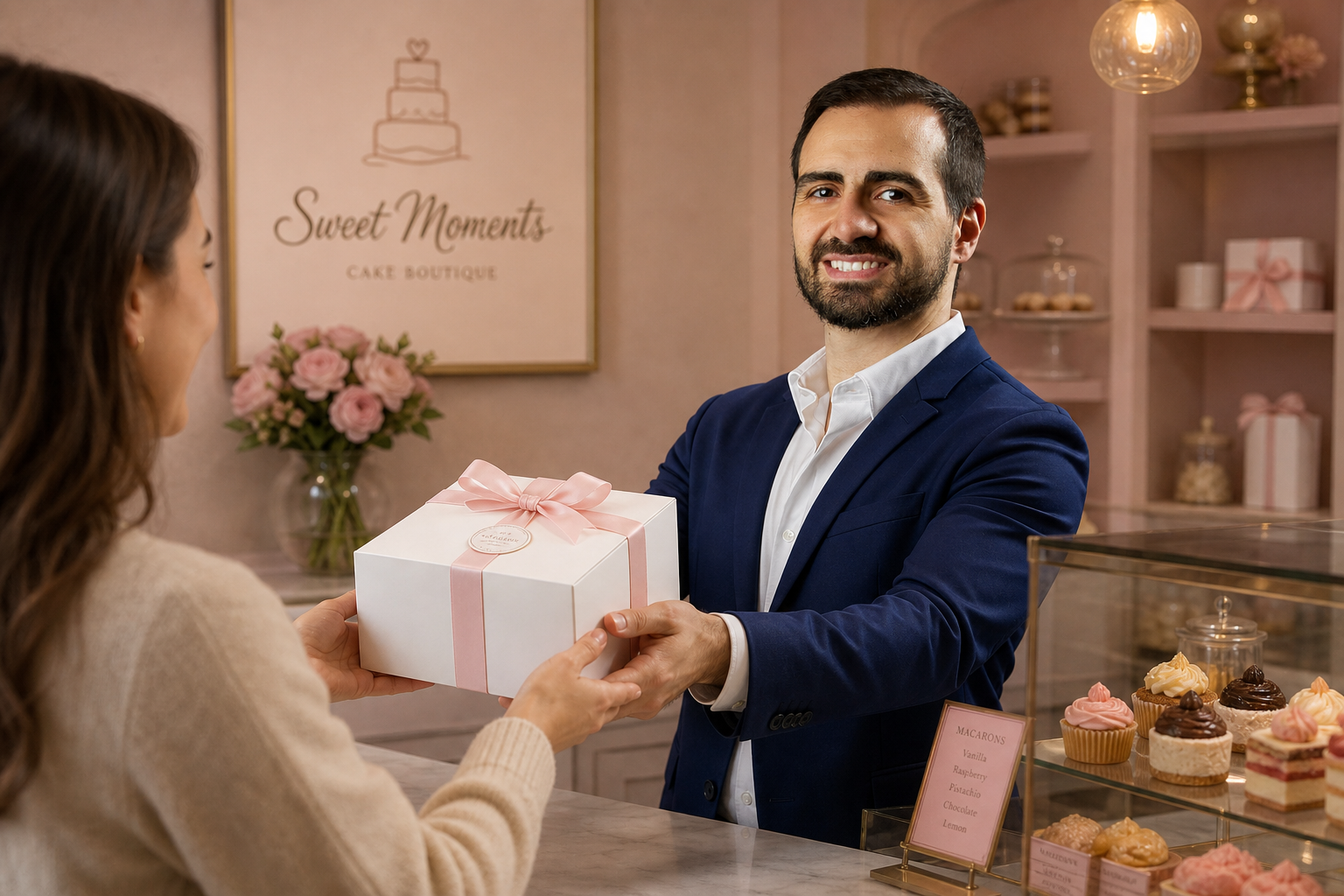Entrega de bolo encomendado